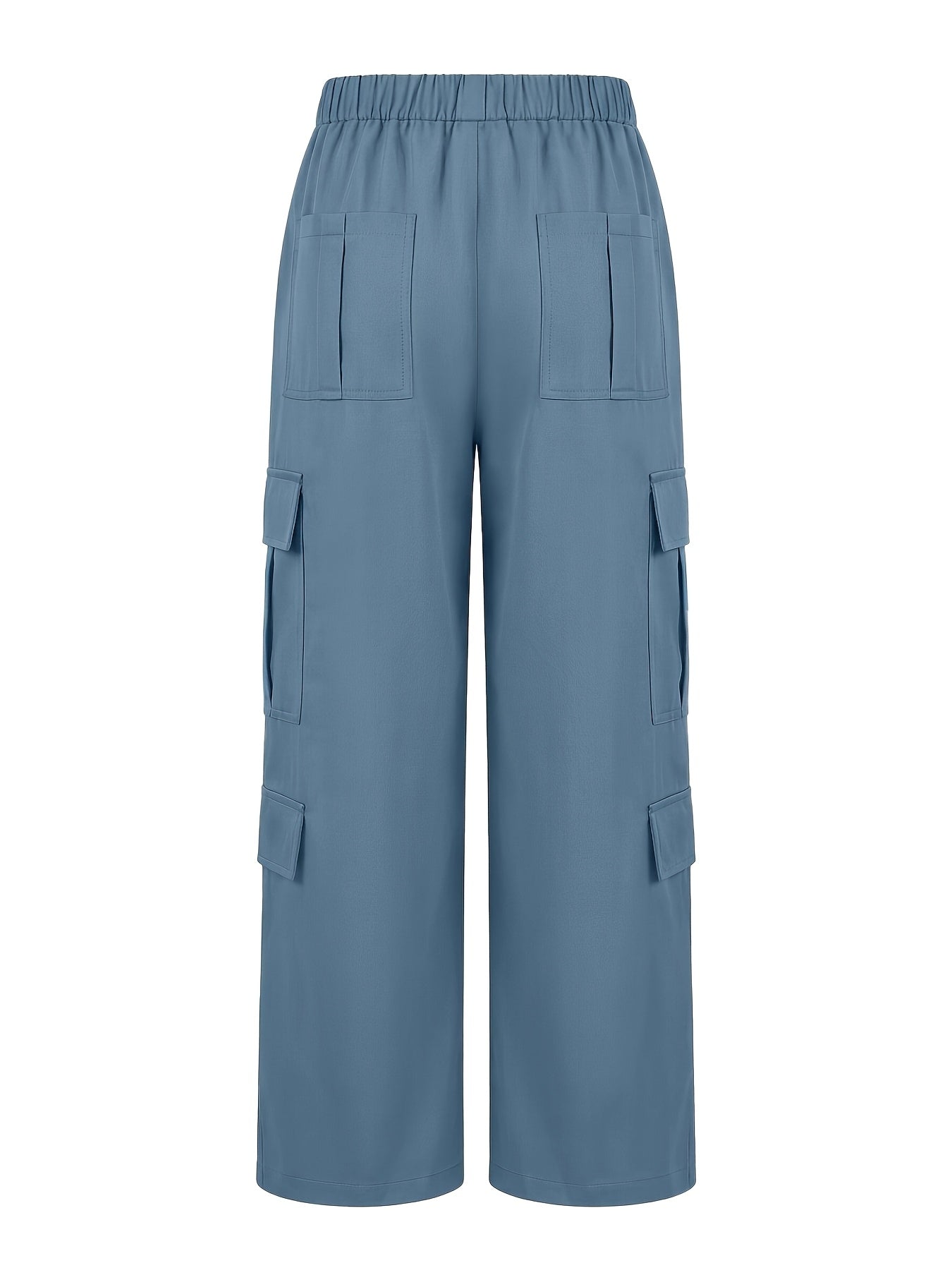 Effortless Red Cargo Pants for Women with High Waist Wide Leg Pocket Style