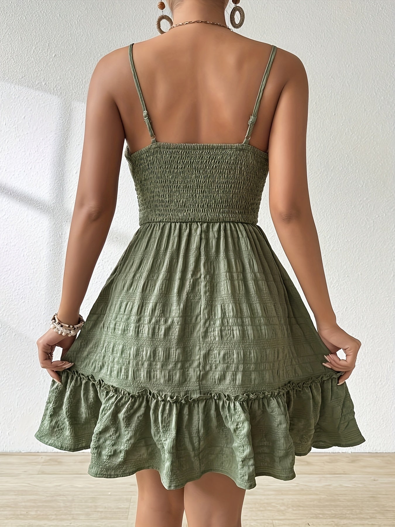 Effortless Mini Dress for Women with Ruched Casual Style