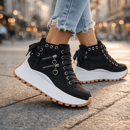Comfortable Slip On Shoes for Women with Ankle Cushioned Zipper Style