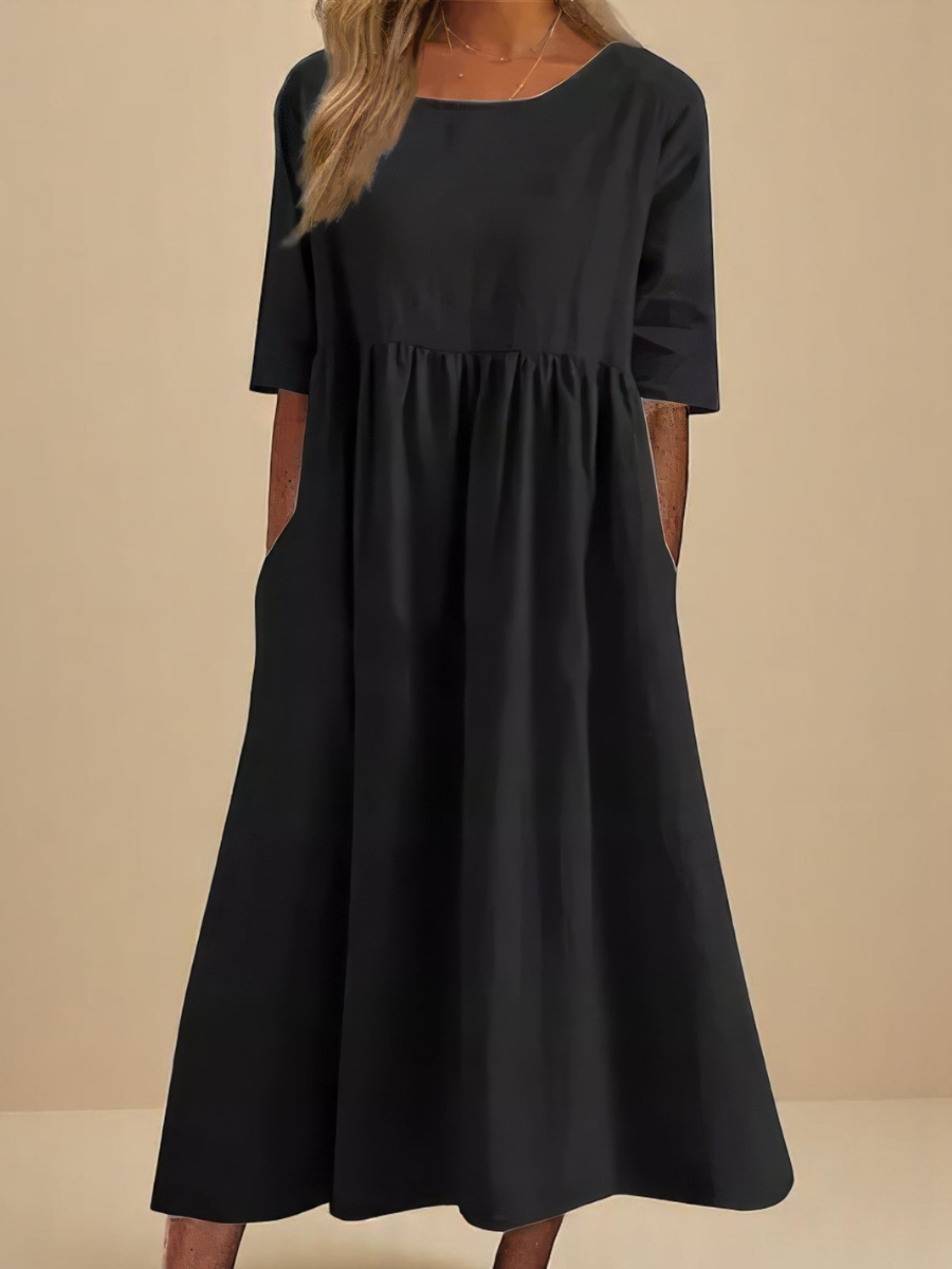 Elegant Evening Dress for Women with Round Neck Formal Wedding Guest Style