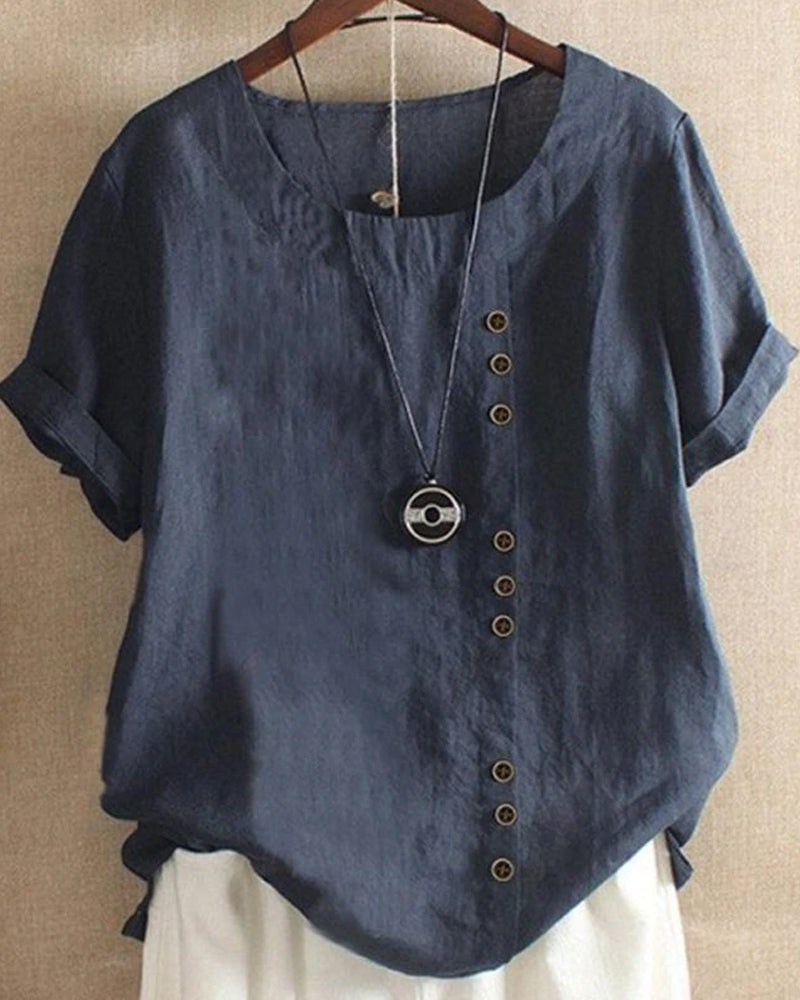 Effortless Blouse for Women with Asymmetrical
