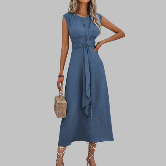 Elegant Maxi Dress for Women with Round Neck Sleeveless