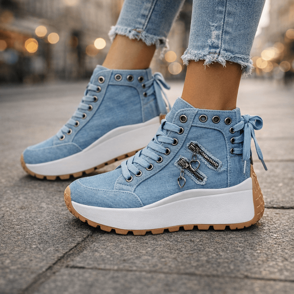 Comfortable Slip On Shoes for Women with Ankle Cushioned Zipper Style
