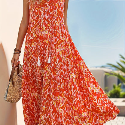 Elegant Maxi Dress for Women with Sleeveless Casual Style