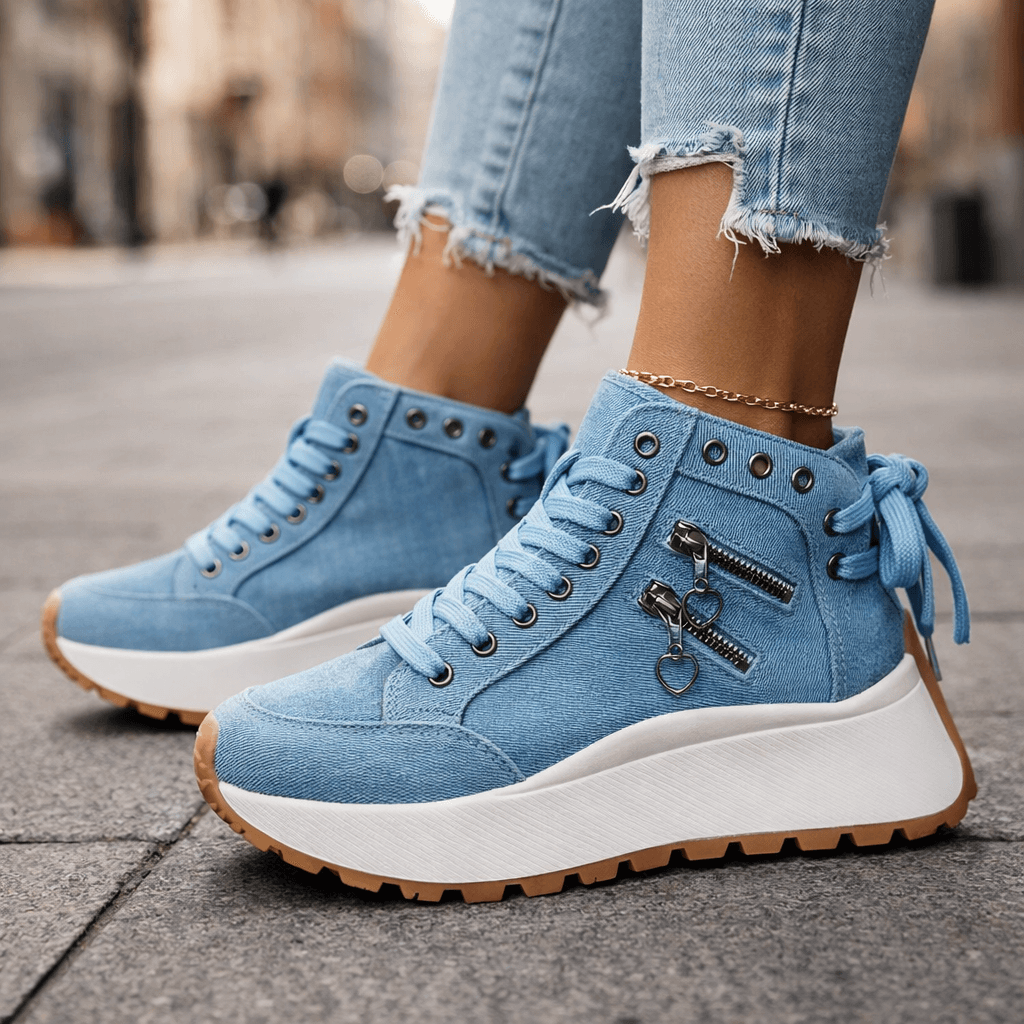 Comfortable Slip On Shoes for Women with Ankle Cushioned Zipper Style