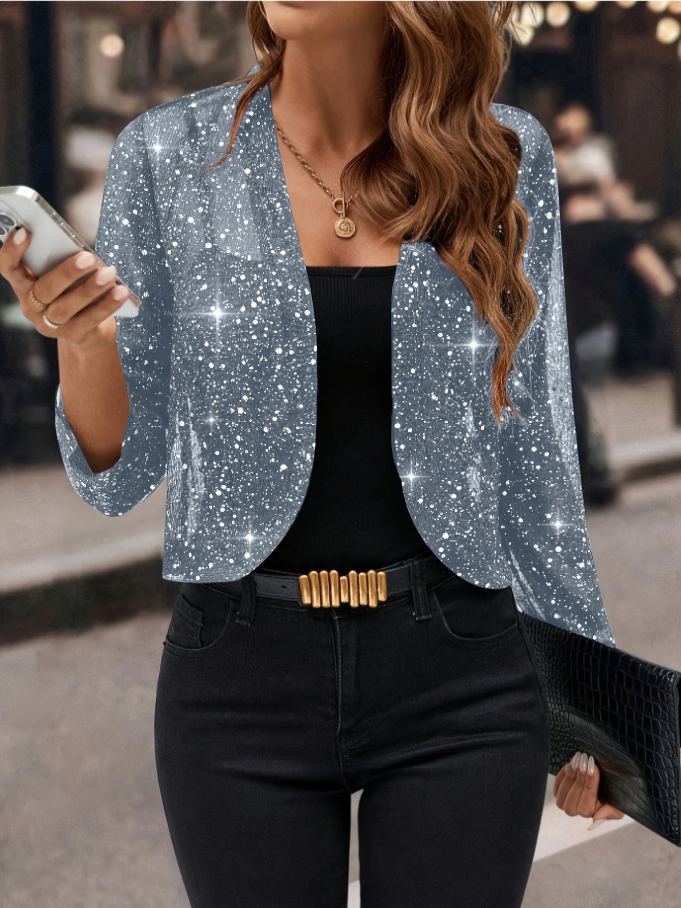 Stylish Jacket for Women with Elbow Sleeve Cropped