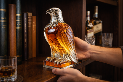 Effortless Whisky Decanter Bottle Gift Set with Eagle Design