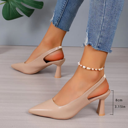 Stylish Heels for Women with Slingback Pointed Toe Style