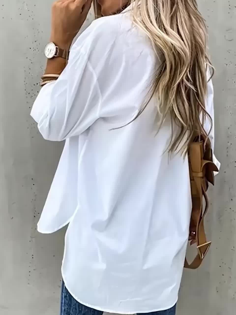 Effortless Blouse for Women with Button Up
