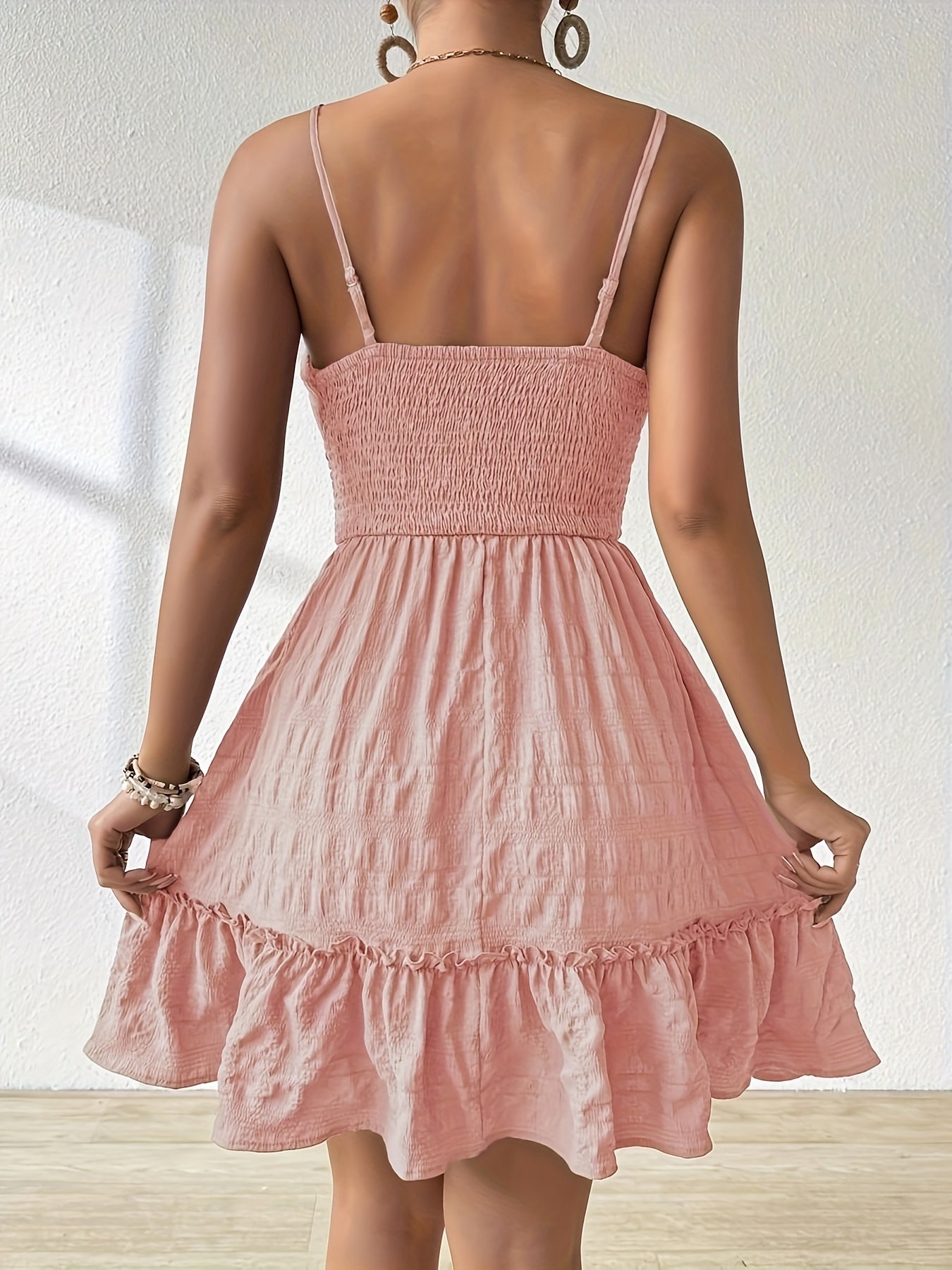 Effortless Mini Dress for Women with Ruched Casual Style