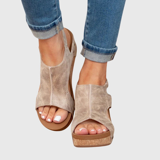 Comfortable Orthopedic Sandals for Women with Open Toe Wedge Buckle Style