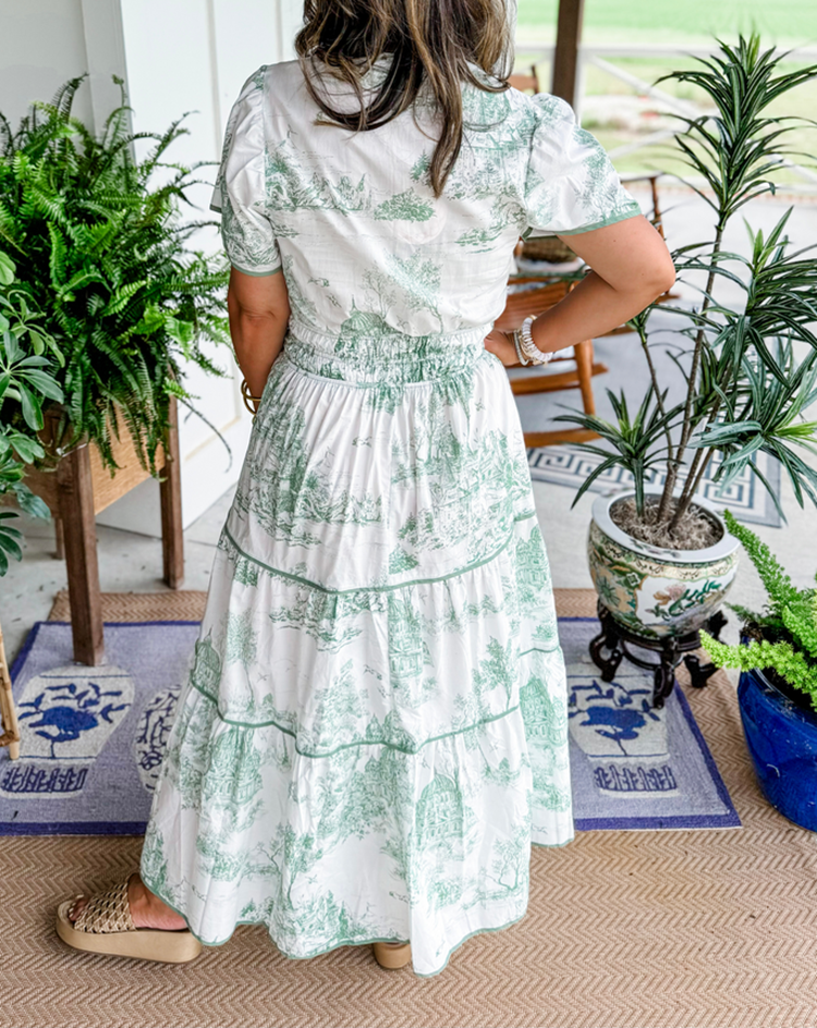 Stylish Maxi Dress for Women with V Neck Short Sleeve