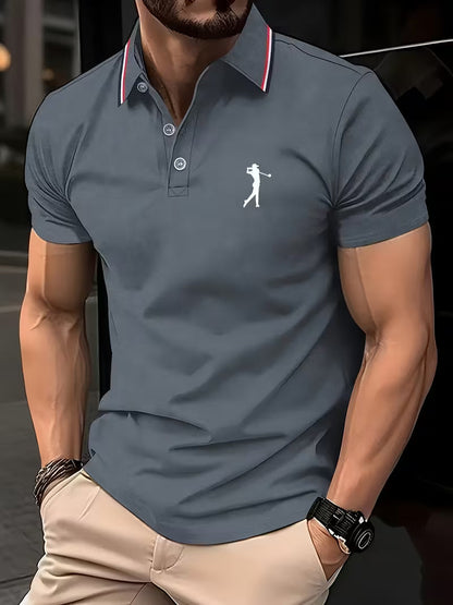 Classic Printed Shirt for Men with Short Sleeve