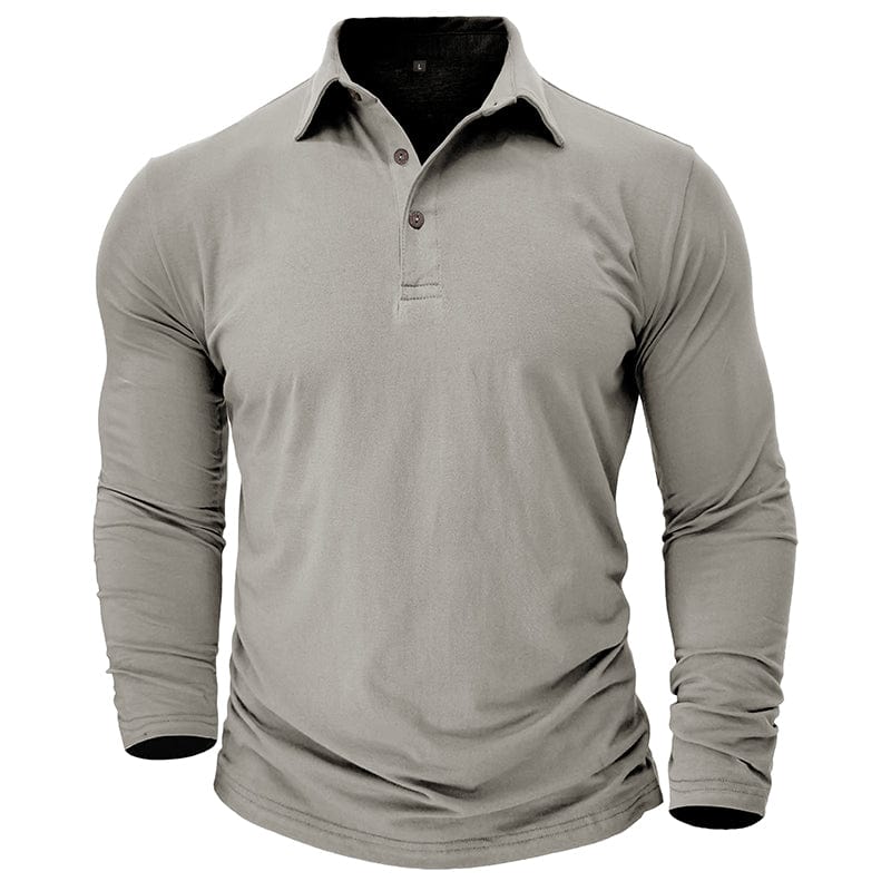 Classic Polo Shirt for Men with Long Sleeve