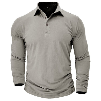 Classic Polo Shirt for Men with Long Sleeve