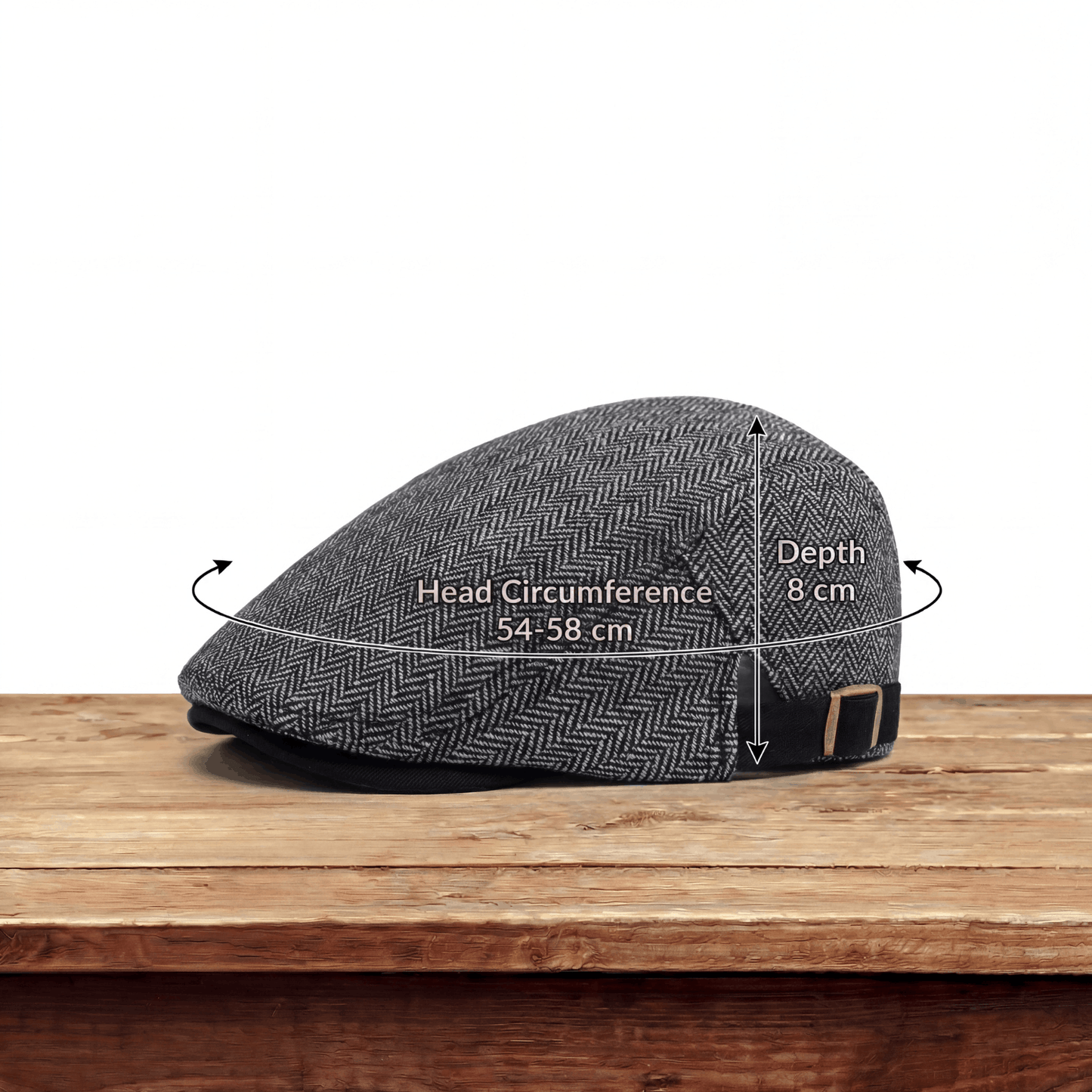 Stylish Cap for Men with Vintage Herringbone Design