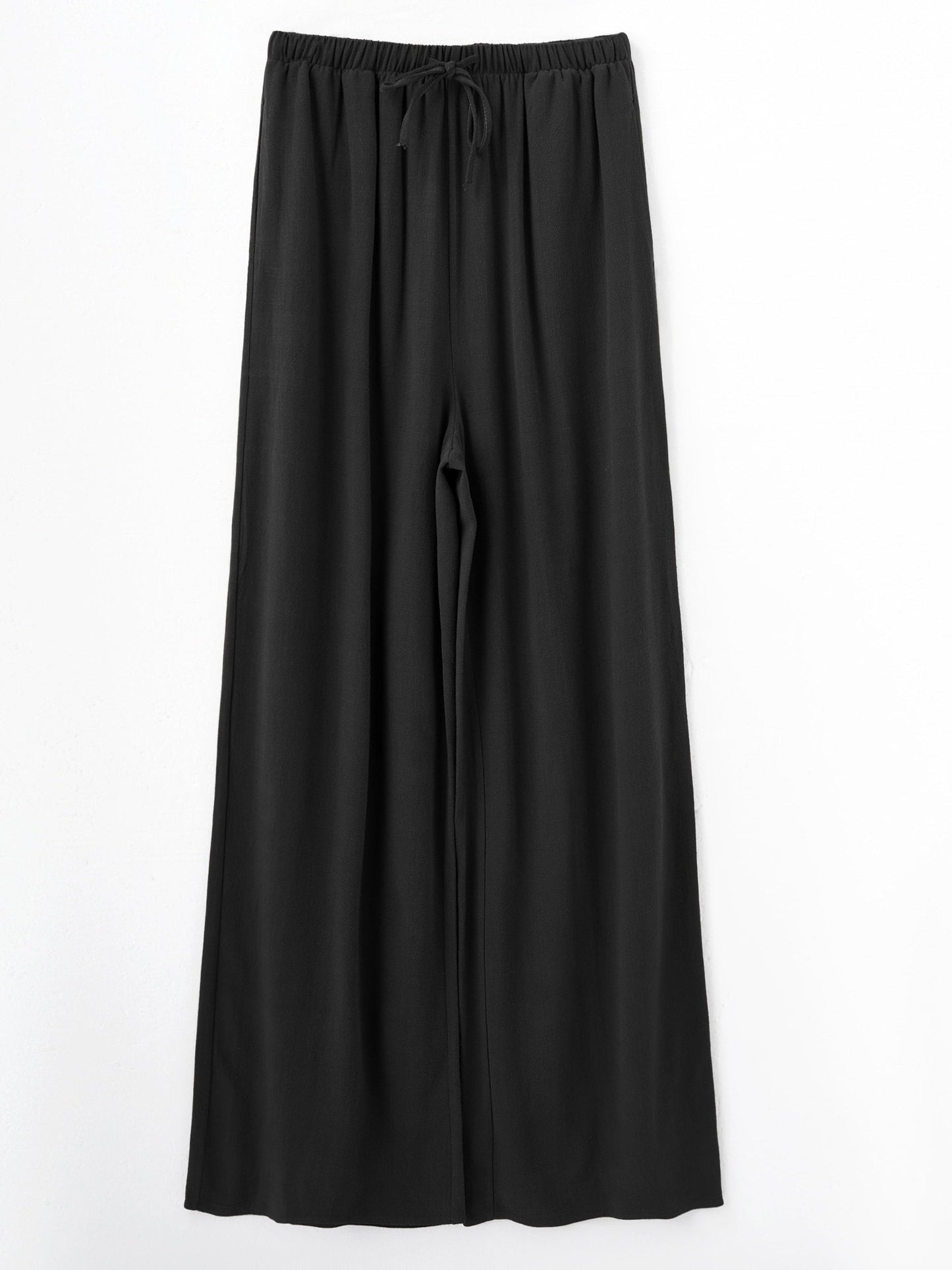 Effortless Wide Leg Pants for Women with Drawstring High Waist Relaxed Style