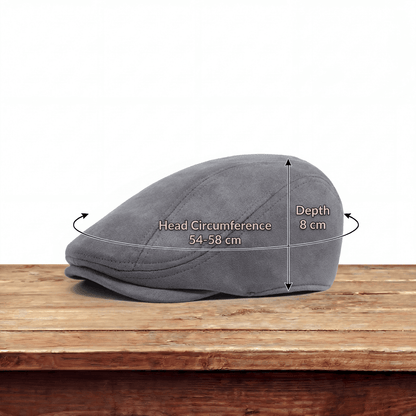 Classic Suede Cap for Men with Vintage Design