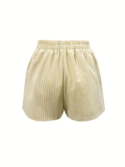 Effortless Shorts for Women with Wide Leg Elastic Waist