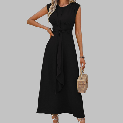 Elegant Maxi Dress for Women with Round Neck Sleeveless
