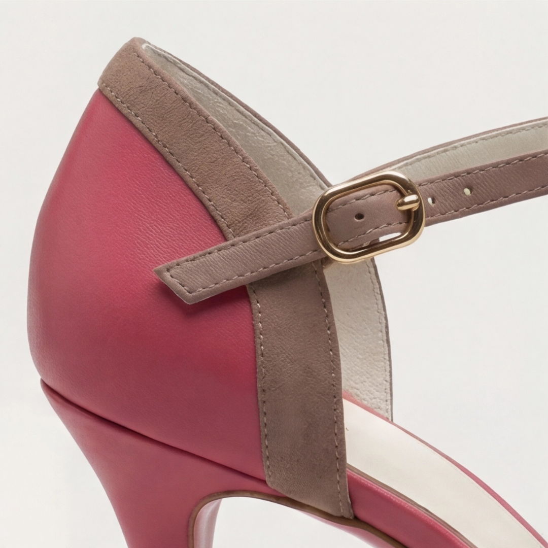 Comfortable Color Block Heels for Women with Cushioned Style