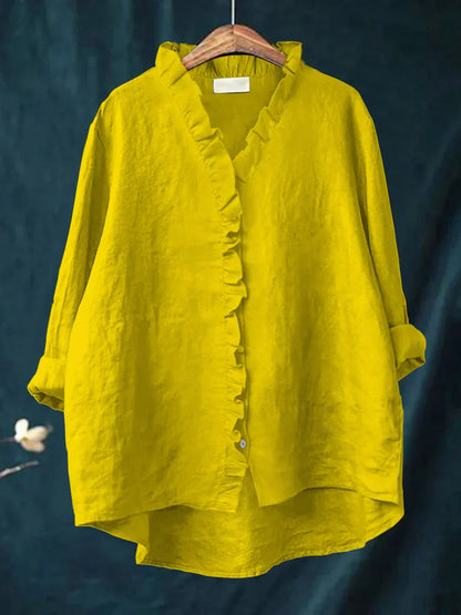 Elegant Blouse for Women with V Neck
