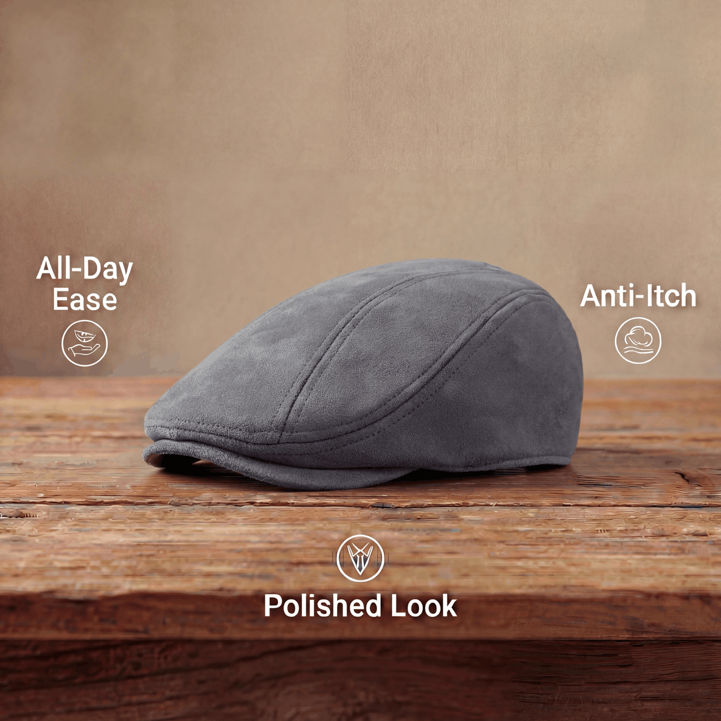 Classic Suede Cap for Men with Vintage Design