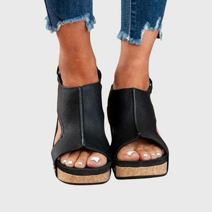Comfortable Orthopedic Sandals for Women with Open Toe Wedge Buckle Style