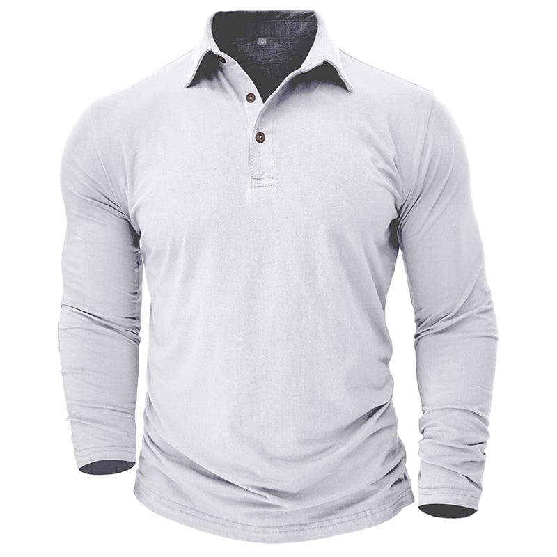 Classic Polo Shirt for Men with Long Sleeve