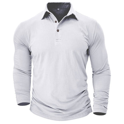 Classic Polo Shirt for Men with Long Sleeve