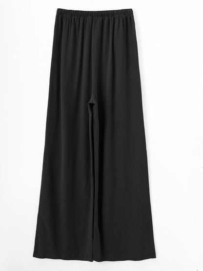 Effortless Wide Leg Pants for Women with Drawstring High Waist Relaxed Style