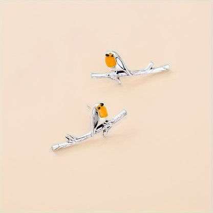 Elegant Silver Earrings for Women with Minimalist Bird Design