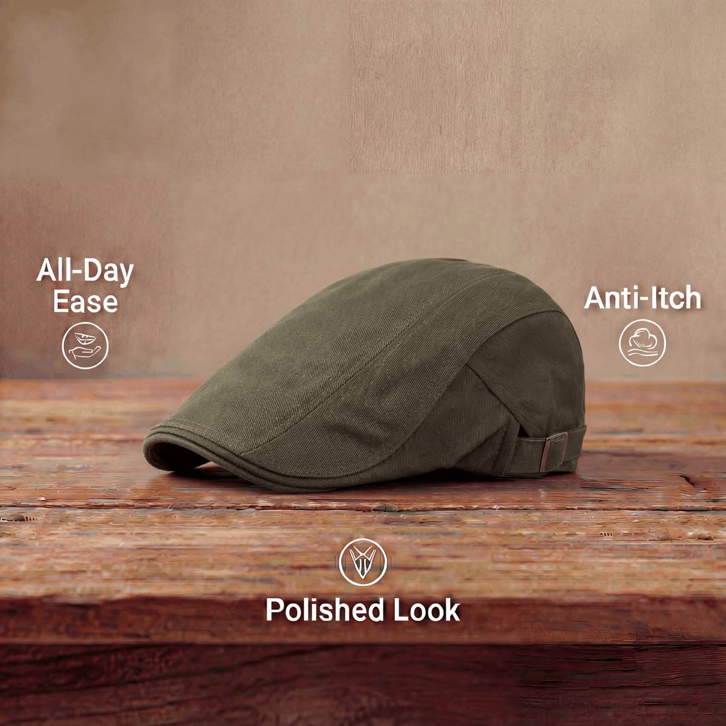 Comfortable Cap for Men with Retro Driver Design