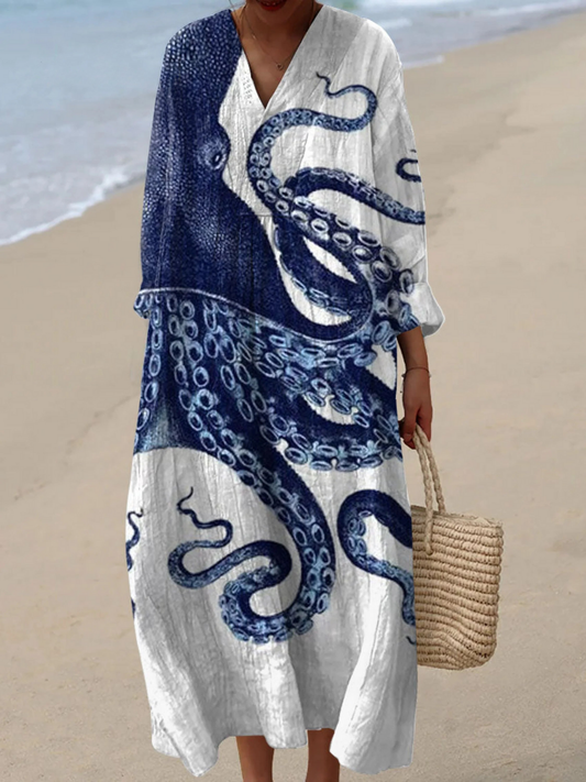 Effortless Flowy Dress for Women with Long Sleeve