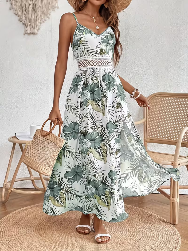 Elegant Floral Mini Dress for Women with Sleeveless Casual Style