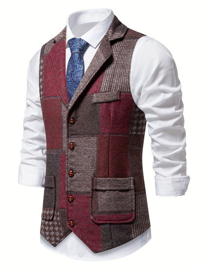 Classic Patchwork Vest for Men