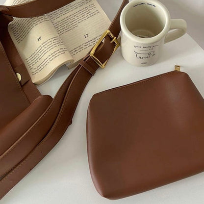 Elegant Shoulder Bag for Women with Buckle Design