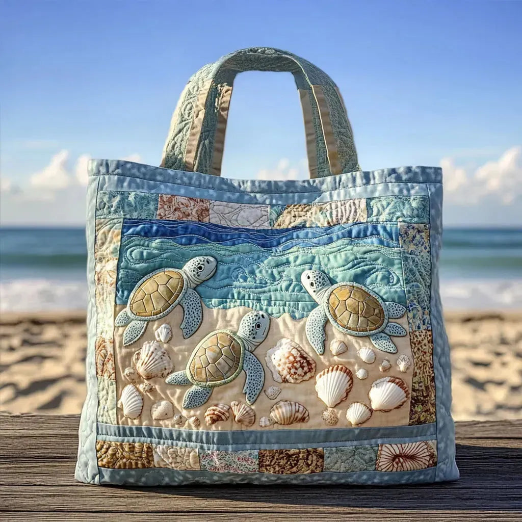 Elegant Tote Bag for Women with Ocean Turtle Design