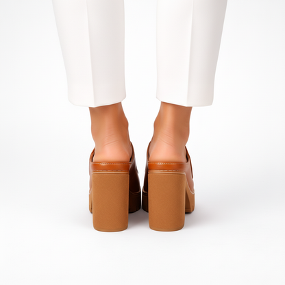 Comfortable Heels for Women with Platform Slip On Style