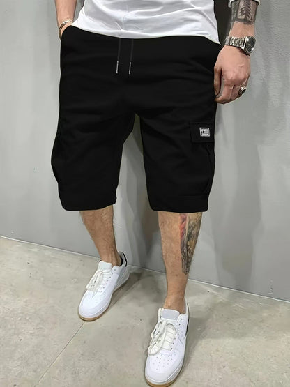 Classic Cargo Shorts for Men with Drawstring Pockets