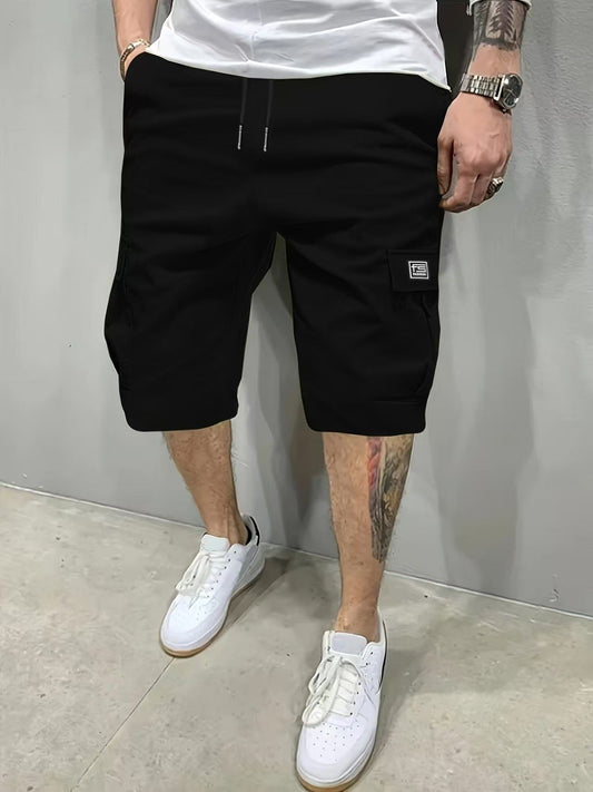 Classic Cargo Shorts for Men with Drawstring Pockets