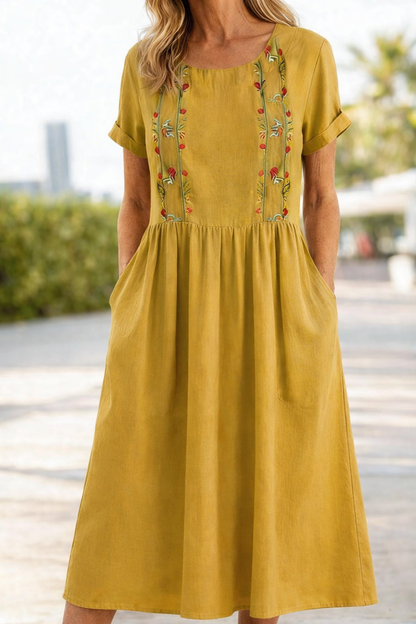 Elegant Mini Dress for Women with Short Sleeve
