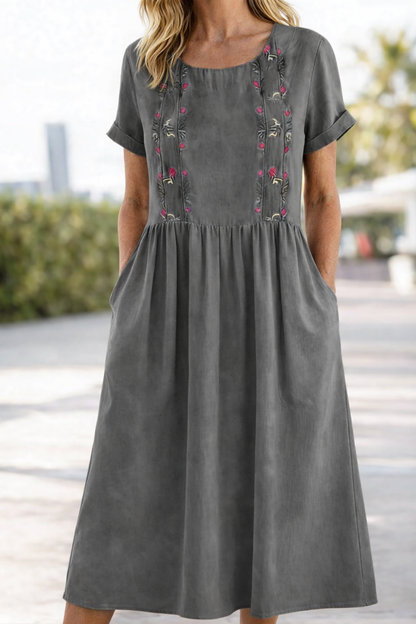 Elegant Mini Dress for Women with Short Sleeve