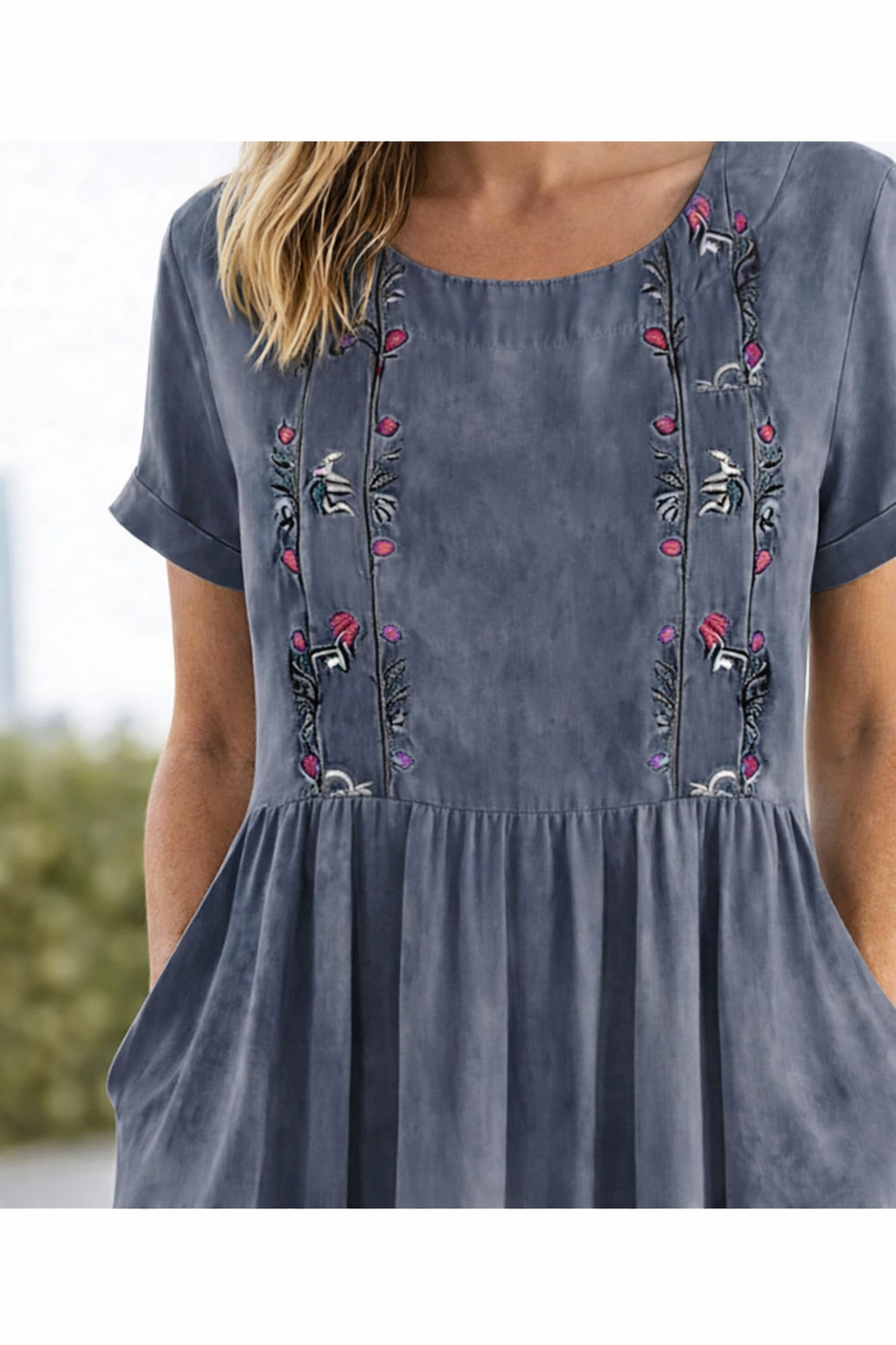 Elegant Mini Dress for Women with Short Sleeve