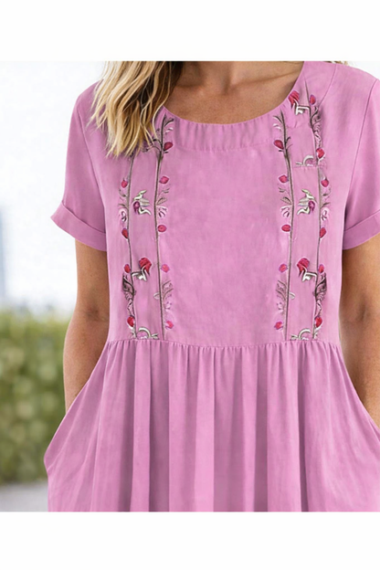 Elegant Mini Dress for Women with Short Sleeve
