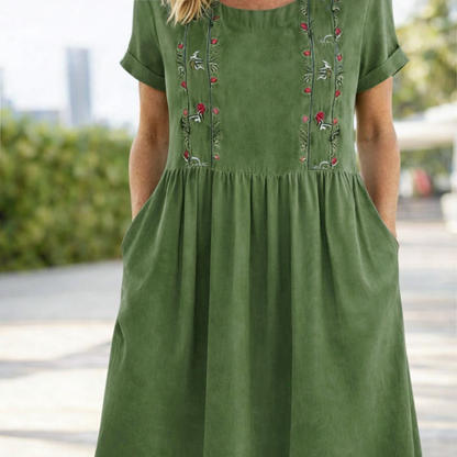 Elegant Mini Dress for Women with Short Sleeve