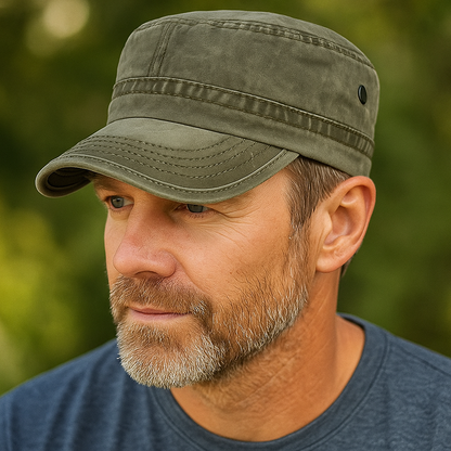 Classic Cap for Men with Vintage Washed Design