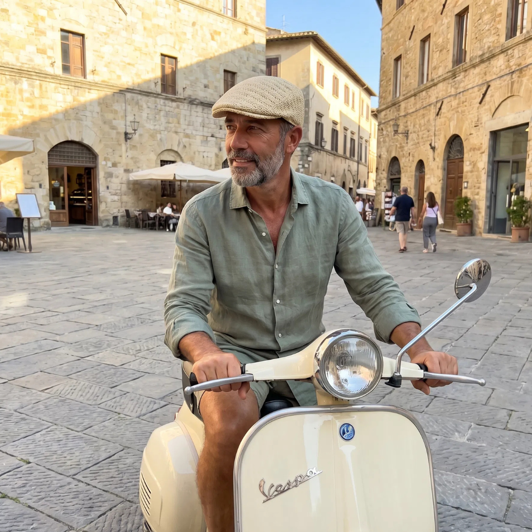 Classic Cap for Men with Woven Summer Design
