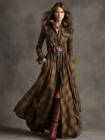 Stylish Shirt Dress for Women with Belted Button Up