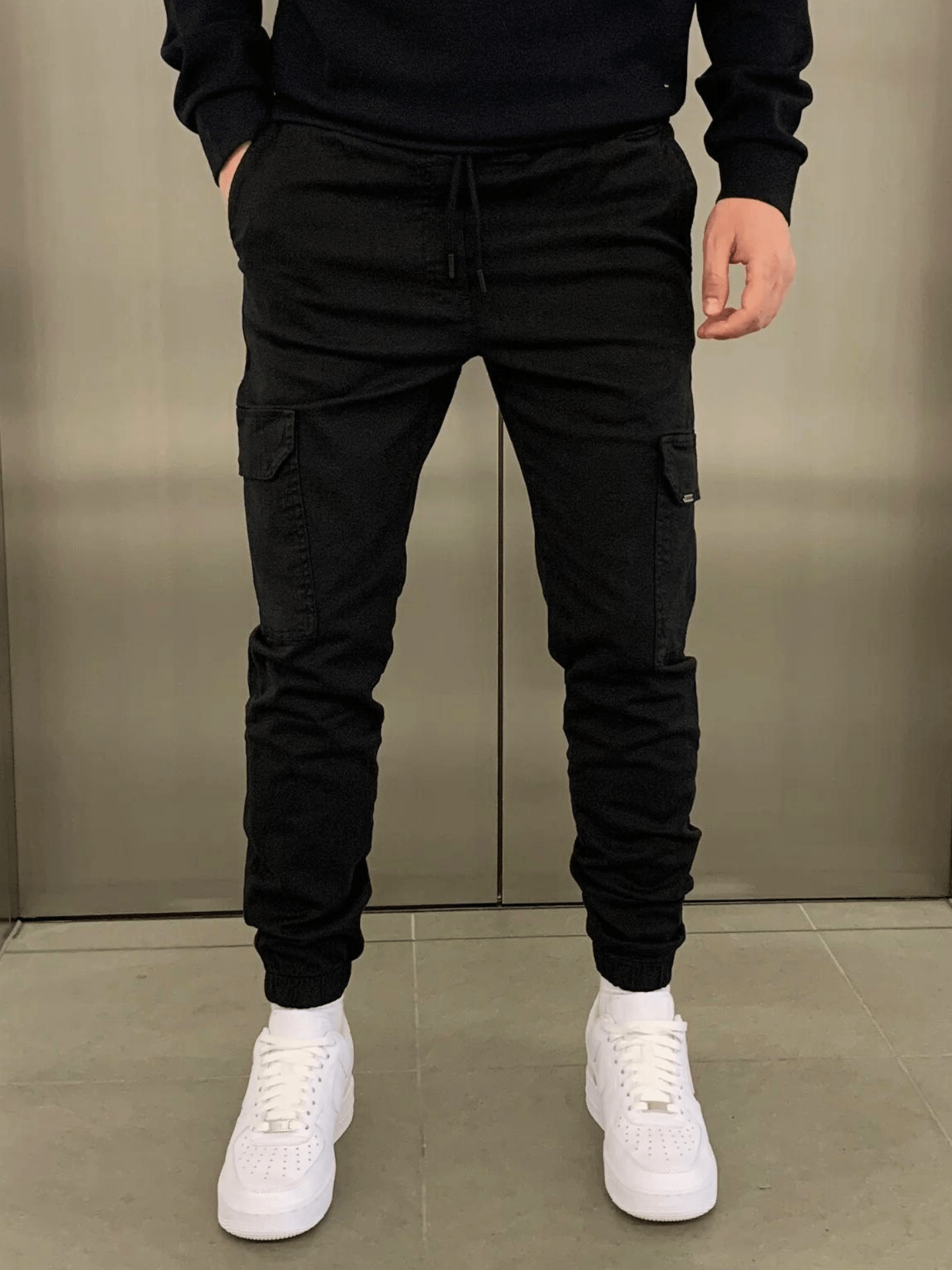 Effortless Cargo Pants for Men with Tie Waist Drawstring
